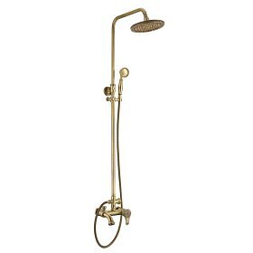 Душевая стойка WD-9 с тропическим душем, бронзовая