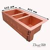 Тройная медная мойка для кухни KT-442310-5