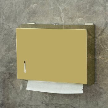 Диспенсер для бумажных полотенец DIP-218C, глянцевое золото
