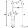 Смеситель для раковины SA-23 состаренное серебро - фото 4