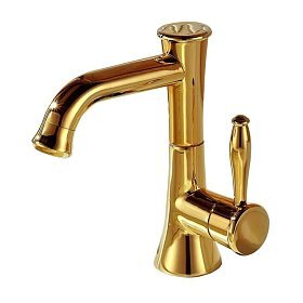 Смеситель для раковины GF-6 однорычажный, золотой