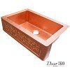 Медная мойка с фартуком для кухни KS-33229-3