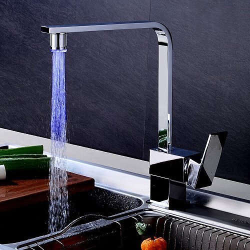 Смеситель для мойки с LED подсветкой LF-72
