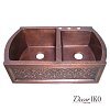 Двойная медная мойка для кухни CKD-362210